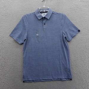 VRST Slub Stripe Polo Shirt‎ Small Blue Mens Golf Moisture Wicking Stretch NWT